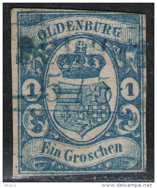 Schwei 5/5 In Schwarzblau Auf 1 Groschen Grünlichblau - Oldenburg Nr. 12 B - Oldenbourg