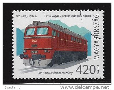 HUNGARY - 2015. SPECIMEN - 50th Anniversary Of The First M62 Locomotive / Train - Oblitérés