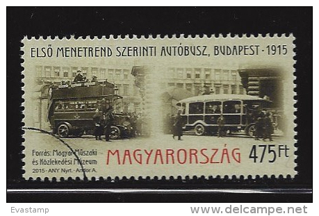 HUNGARY - 2015.SPECIMEN -  Centenary Of The The First Scheduled Bus Service, Budapest - Used Stamps