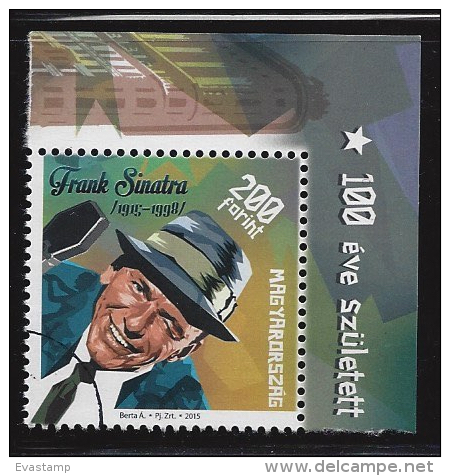 HUNGARY - 2015. SPECIMEN - Frank Sinatra, American Actor And Singer - 100th Anniversary Of His Born - Used Stamps