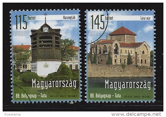 HUNGARY - 2015. SPECIMEN Set - 88th Stampday Tata / Bell Tower And Tata Castle - Gebraucht