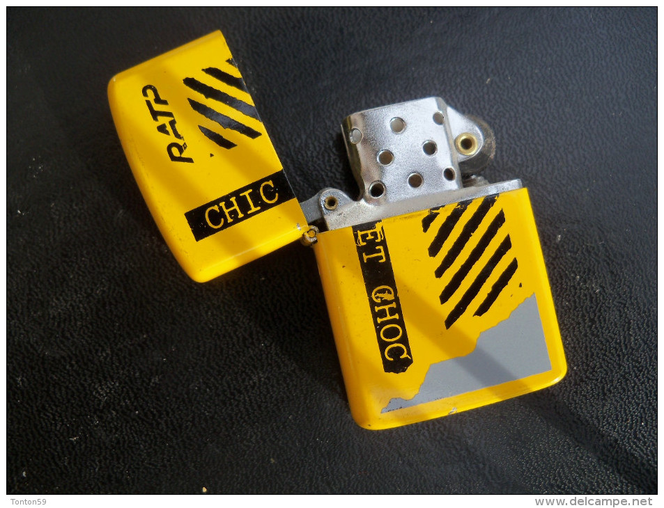 Rare Briquet RATP " Chic Et Choc" Format Zippo. - Autres & Non Classés