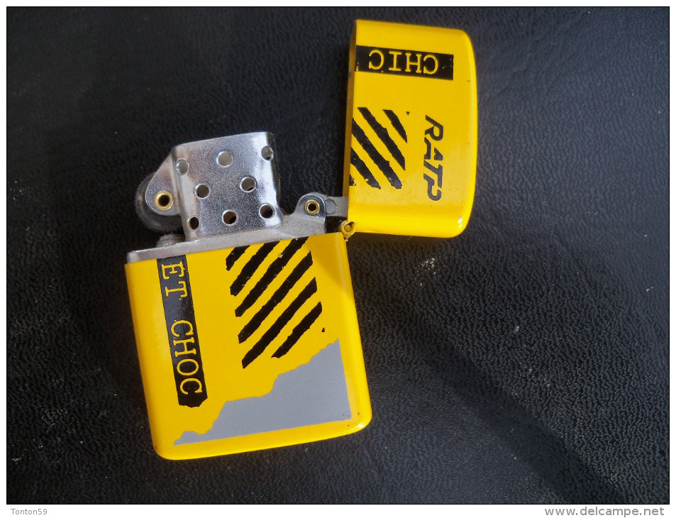 Rare Briquet RATP " Chic Et Choc" Format Zippo. - Autres & Non Classés