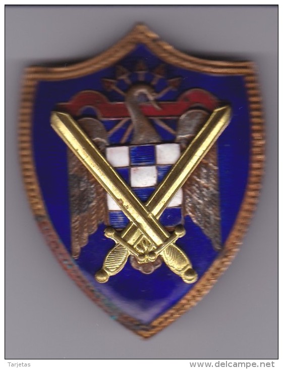 INSIGNIA MILITAR DE UN ESCUDO CON AGUILA Y DOS ESPADAS - Otros & Sin Clasificación