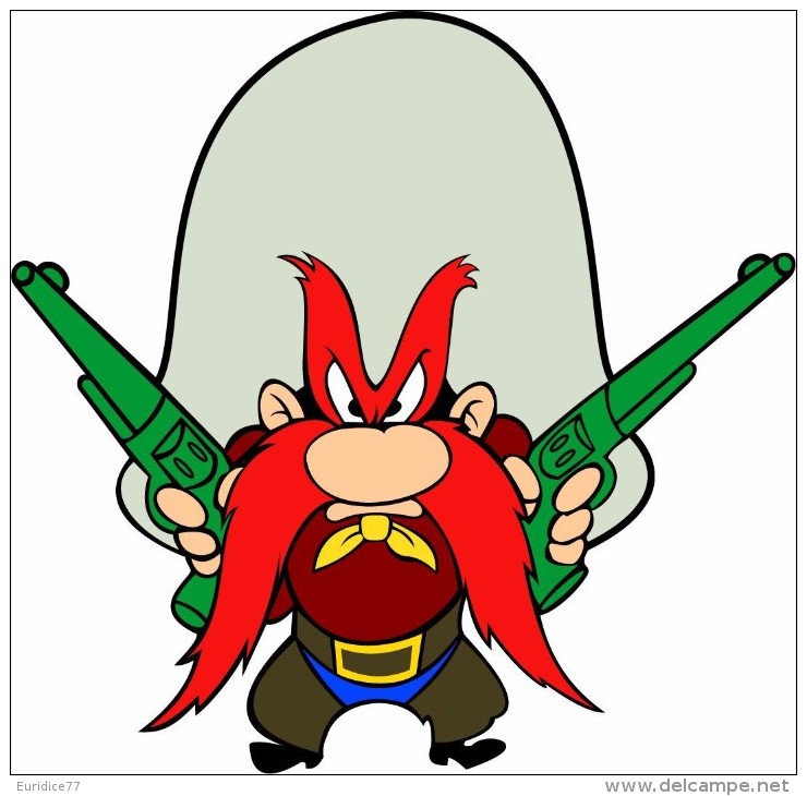 Yosemite Sam Cartoon Sticker 13x13 Cm. Aprox. - Otros & Sin Clasificación