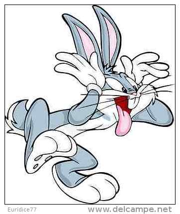Bugs Bunny Crazy Cartoon Sticker 13x13 Cm. Aprox. - Otros & Sin Clasificación