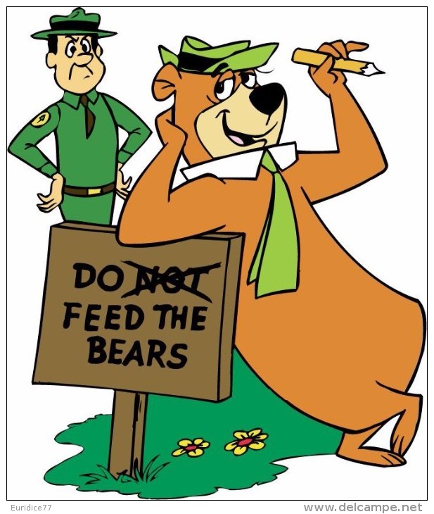 Yogi Bear Cartoon Sticker Decal 13x13 Cm. Aprox. - Otros & Sin Clasificación