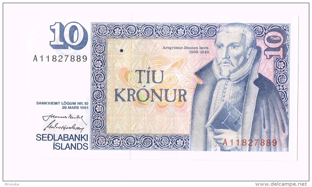 10 Kronur - Sedlabanki Islands- Iceland-Islande - Islandia