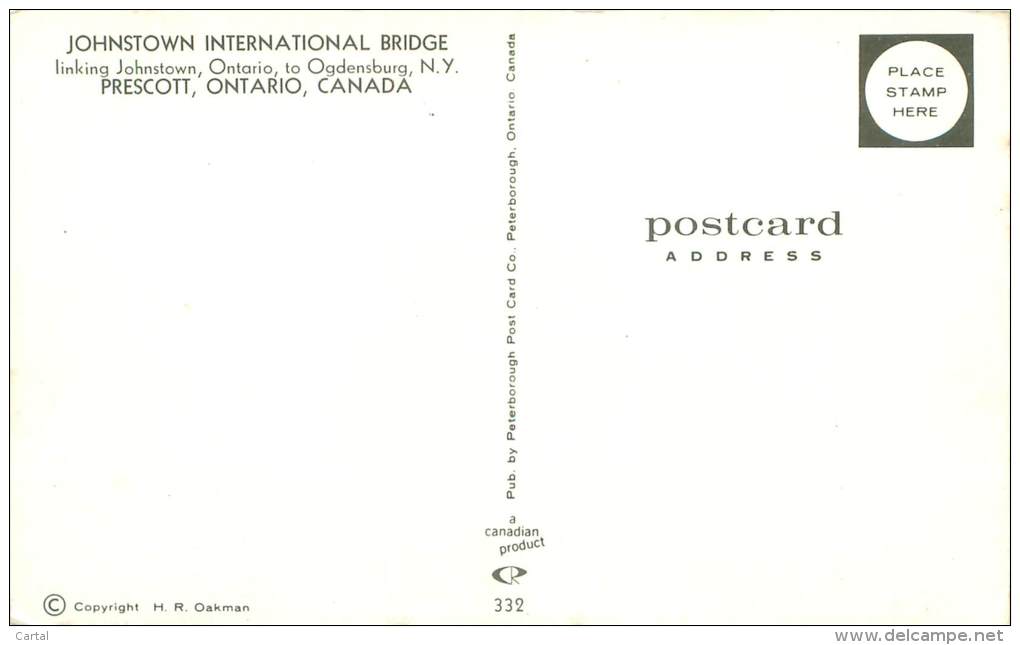 ONTARIO - PRESCOTT - Johnstown International Bridge - Autres & Non Classés