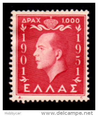 Greece, 1952, Scott #546, 50th Birthday Of King Paul I, Unused (no Cancelation), NG, LH, VF - Unused Stamps