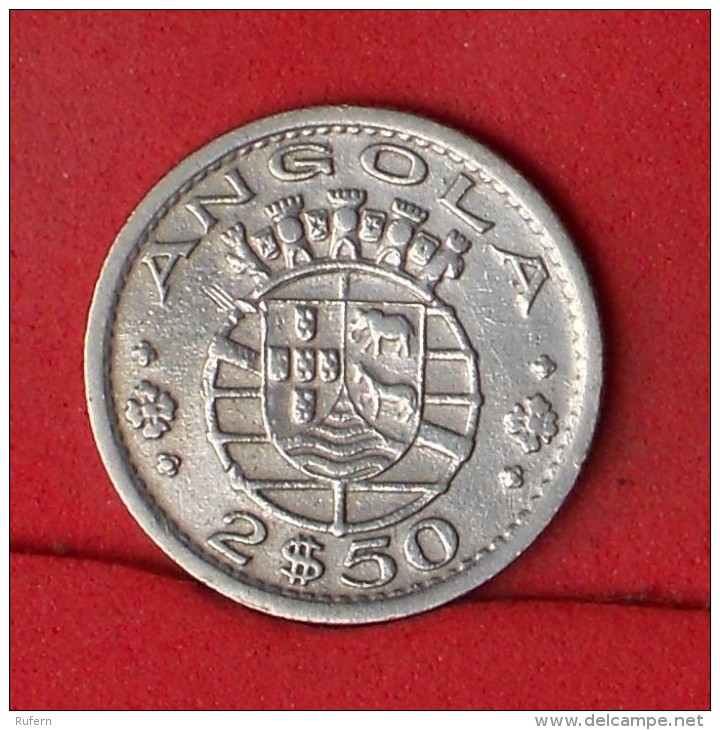 ANGOLA  2,5  ESCUDOS  1956   KM# 77  -    (Nº13277) - Angola