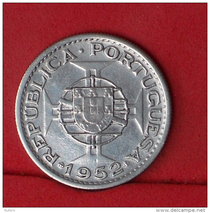 ANGOLA  10  ESCUDOS  1952  5 GRS - 0,720 SILVER KM# 73  -    (Nº13285) - Angola