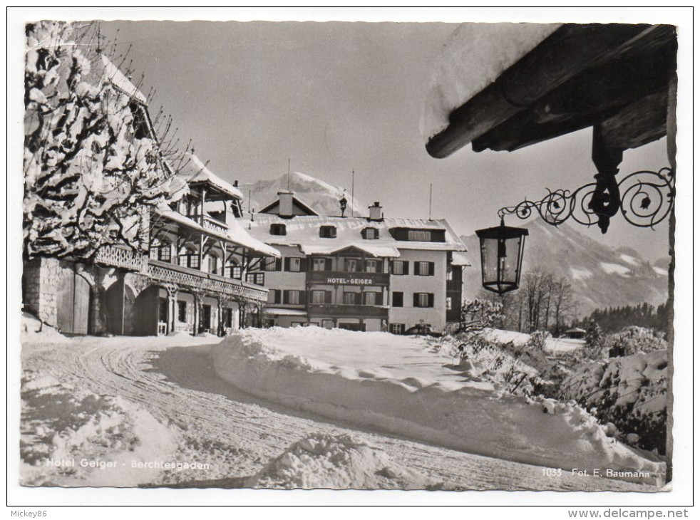 Allemagne-- BERCHTESGADEN-- Hotel Geiger, Cpsm 15 X 10  éd Ernst Baumann---pas Très Courante - Berchtesgaden