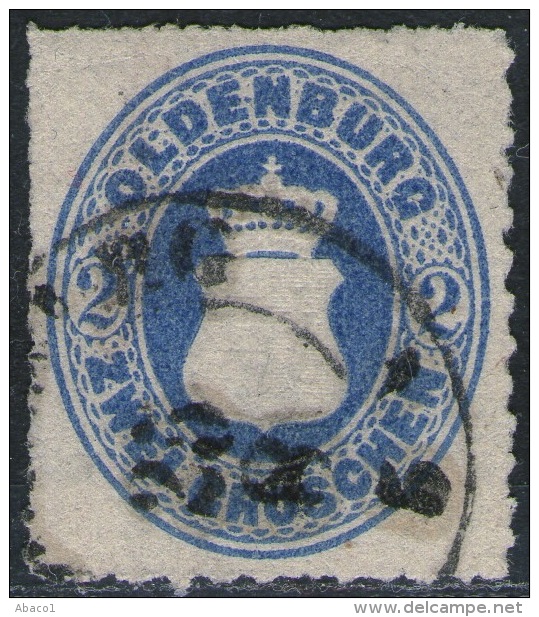 Oldenburg 25/ Auf 2 Groschen Blau - Oldenburg Nr. 18 A  - Pracht - Oldenburg