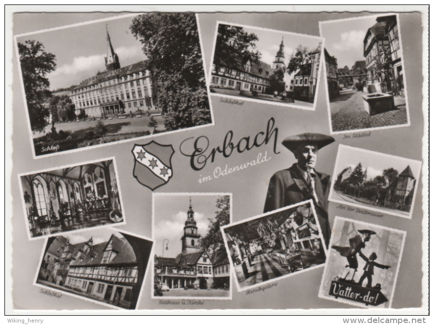 Erbach Im Odenwald - S/w Mehrbildkarte 2 - Erbach
