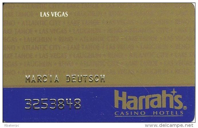 Harrah´s Casino Las Vegas - 4th Issue Slot Card Without Joliet Listed - Casino Cards