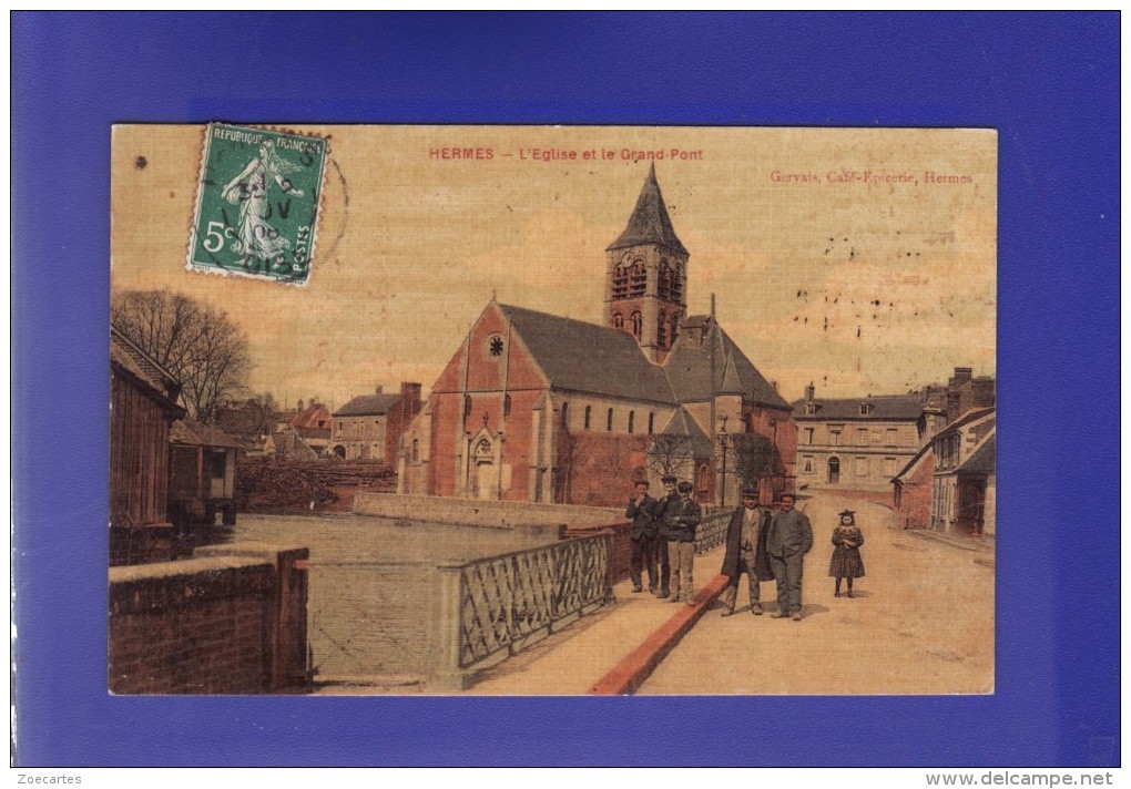 Hermes Eglise Et Groupe Sur Le Pont  1906 ( MICROS TRACE TAMPON A D Très Très Bon état ) ..1064) - Autres & Non Classés