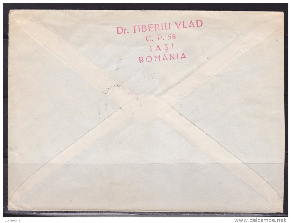 = Enveloppe Roumanie 2 Timbres Iasi 8.09.65 Vers Nice France - Frankeermachines (EMA)