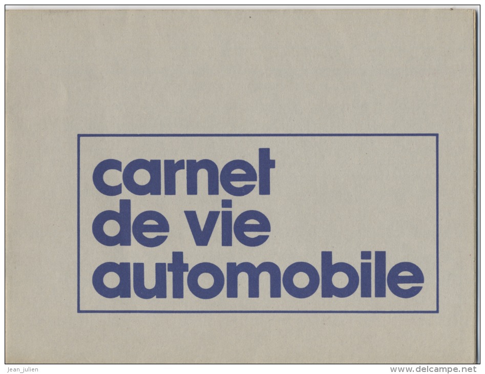 ANCIEN CARNET DE VIE AUTOMOBILE   - Neuf  - - Automobile - F1