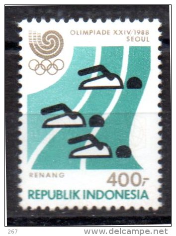 INDONESIE  N° 1152   * *  Jo 1988  Natation - Schwimmen