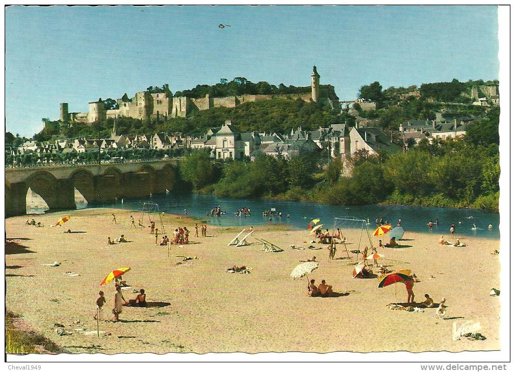 47913     Chinon   La Plage Et Le Pont Sur La Vienne - Chinon