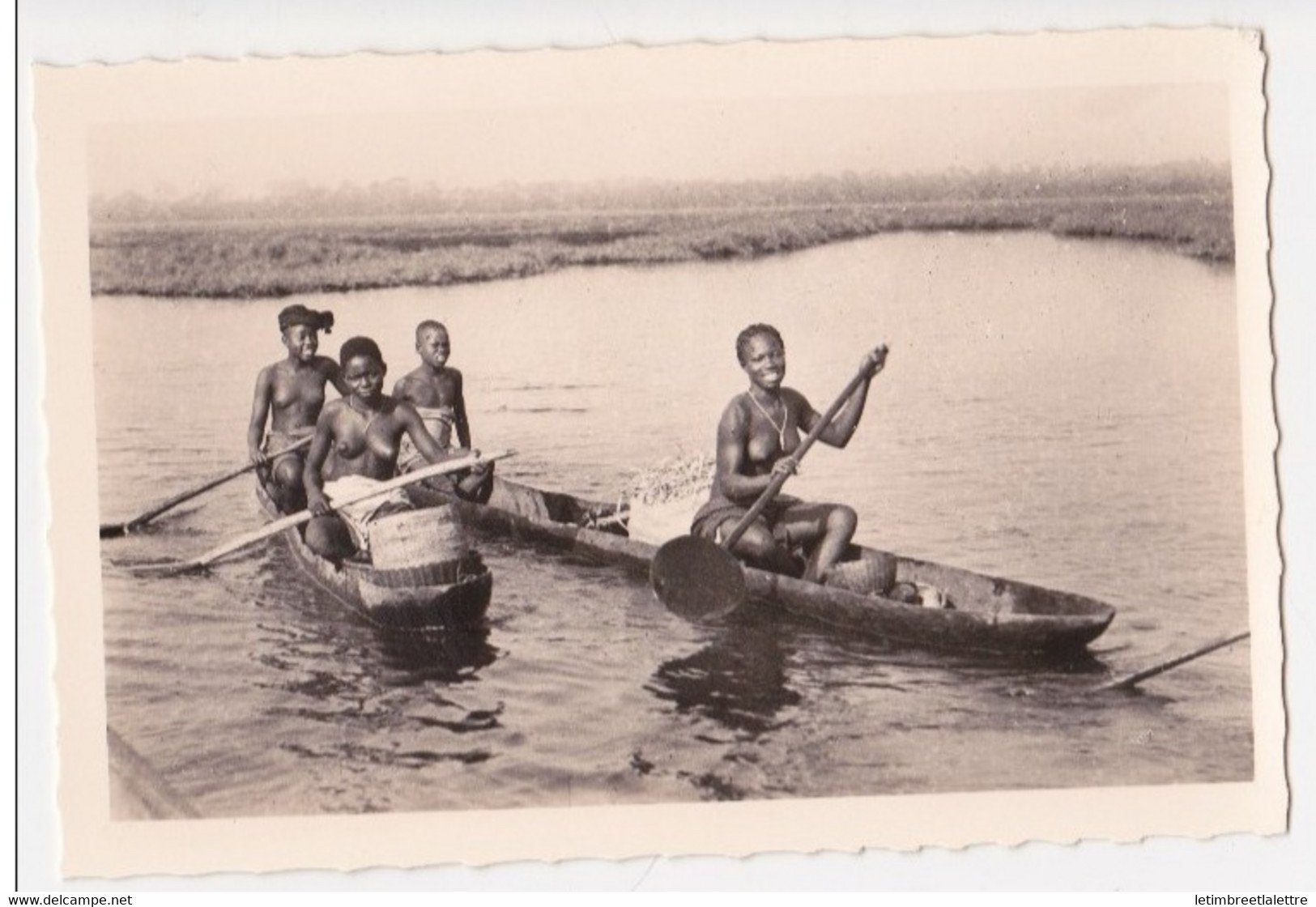 ⭐ Dahomey - Carte Photo - CP - Retour Du Marché En Pirogue - Collection G. LABITTE ⭐ - Dahomey