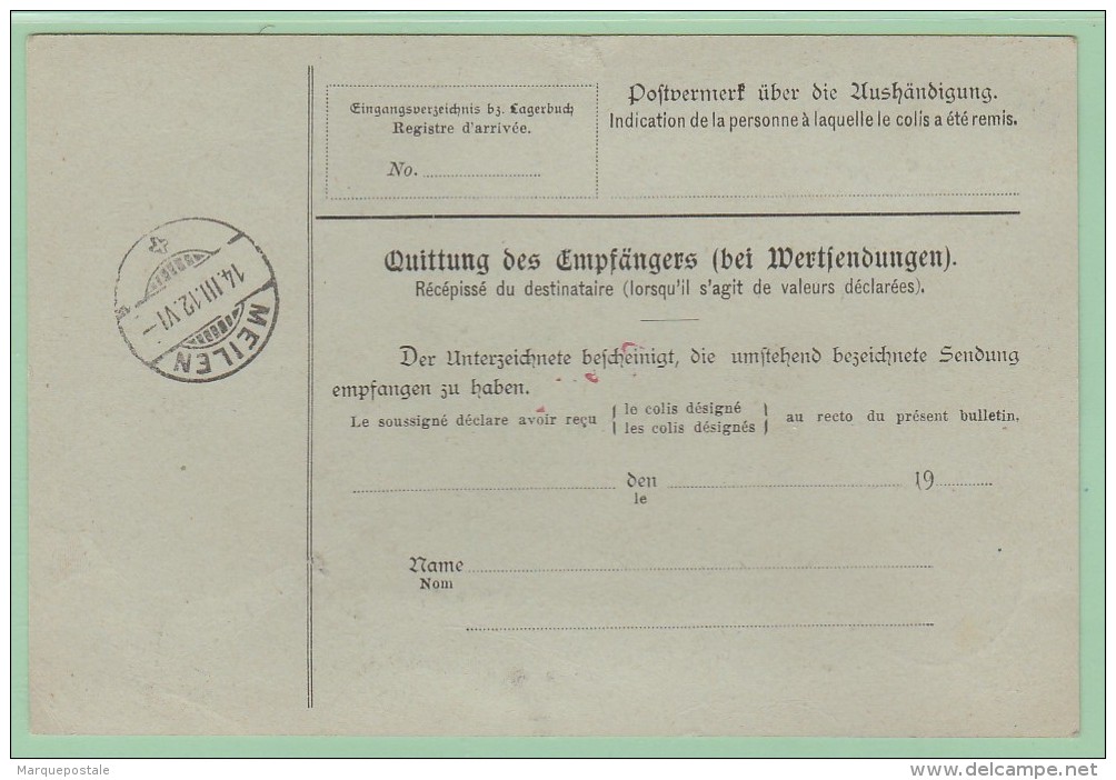 Perf.1. Perfin/Perforés : VBFG Gelnhausen Gummifabrik = Caoutchouc. 12.3.12+ Bahnpost Frankfurt Strasburg Zug6 - Covers & Documents