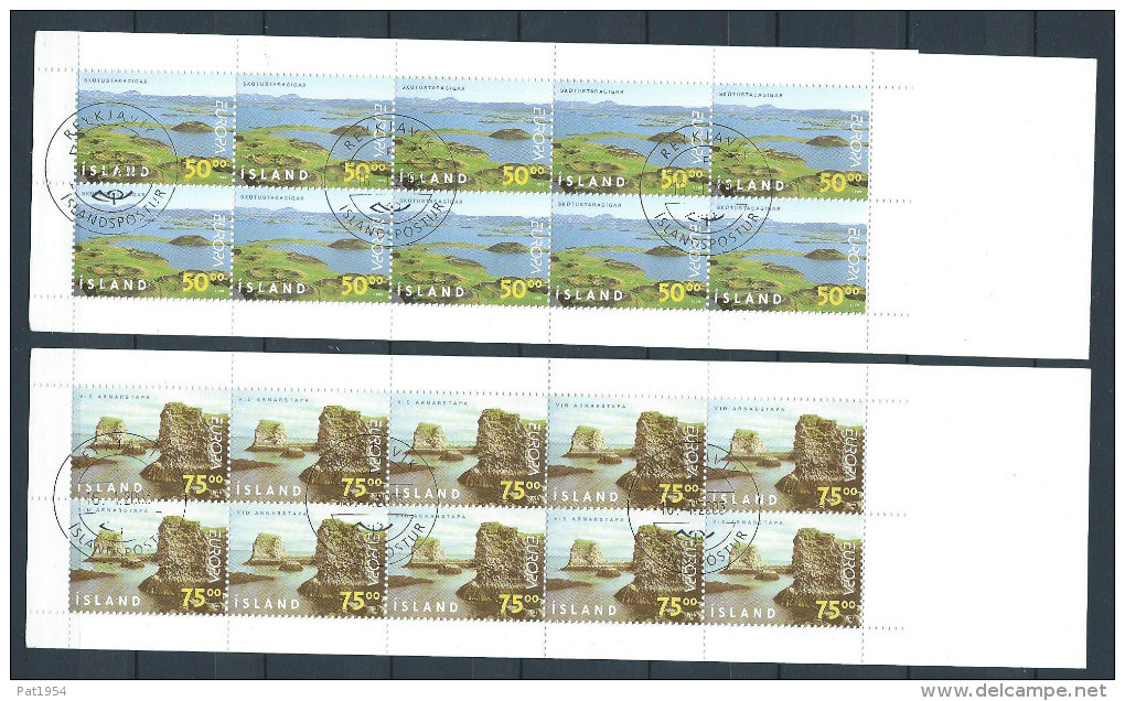 Islande 1999 Carnets C 866/867 Oblitérés Europa Réserves Et Parcs Naturels - Booklets