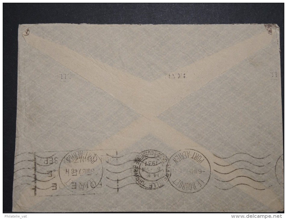 FINLANDE - Enveloppe Par Avion ( étiquette ) Pour Marseille En 1937 - Aff. Plaisant - A Voir - Lot P14563 - Briefe U. Dokumente