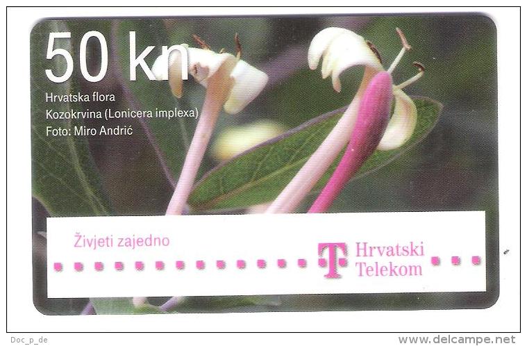 Kroatien - Croatia - Hrvatska Flora - 50 Kn Kozokrvina ( Lonicera Implexa ) - Blume - Flower - Hrvatski Telekom - 12/13 - Kroatien