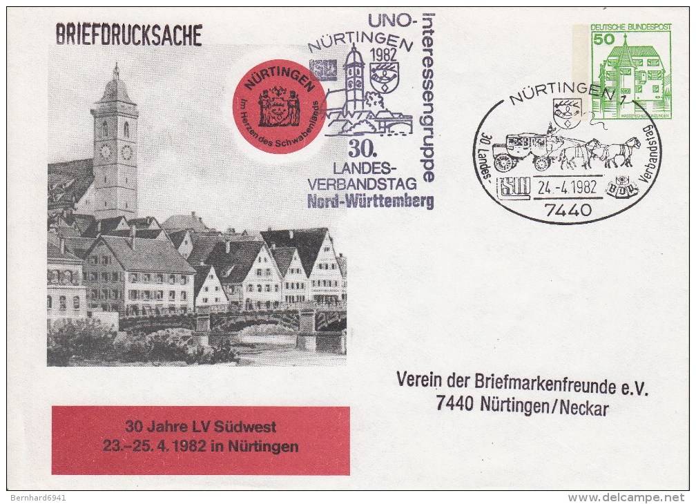 PU 113/45 Briefdrucksache  30 Jahre LV Südwest 1982, Nürtingen 1 - Sobres Privados - Usados