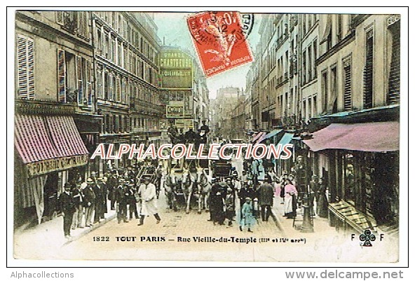 75003 - TOUT PARIS N°1822 : RUE VIEILLE DU TEMPLE. - Distrito: 03