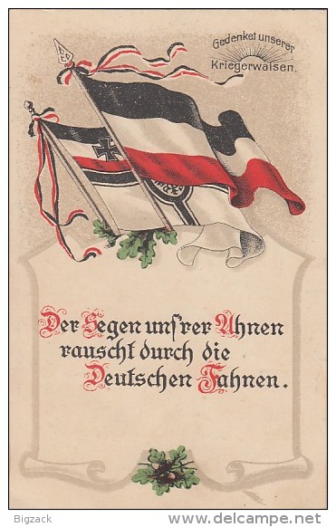 AK Der Segen Unserer Ahnen Rauscht Durch Die Deutschen Fahnen Gel. Bippen 17.4.16 - Weltkrieg 1914-18