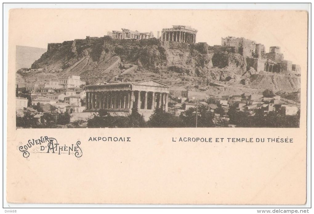 GREECE - SOUVENIR D' ATHENES / ATHENS - L'ACROPOLE ET TEMPLE DU THESEE - 1900s - Grèce