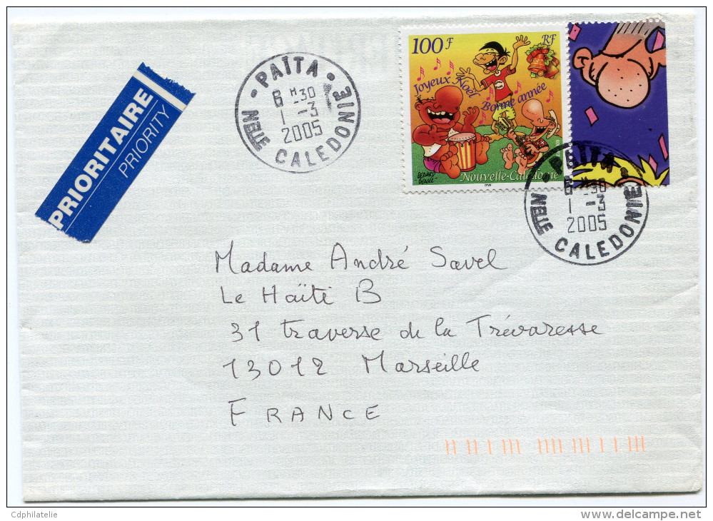 NOUVELLE-CALEDONIE LETTRE DEPART PAITA 1-3-2005 POUR LA FRANCE - Brieven En Documenten