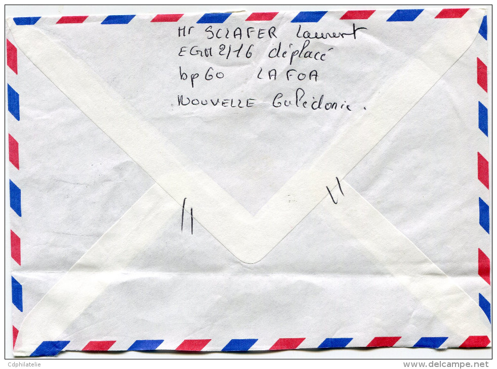 NOUVELLE-CALEDONIE LETTRE PAR AVION DEPART KOUAOUA 25-6-1990 POUR LA FRANCE - Storia Postale