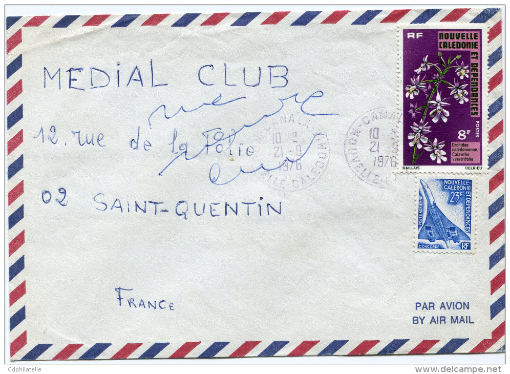 NOUVELLE-CALEDONIE LETTRE PAR AVION DEPART CANALA 21-9-1976 POUR LA FRANCE - Lettres & Documents