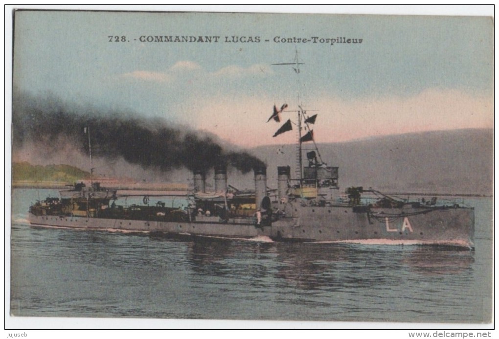 CPA -Commandant Lucas, Contre-torpilleur - Guerra