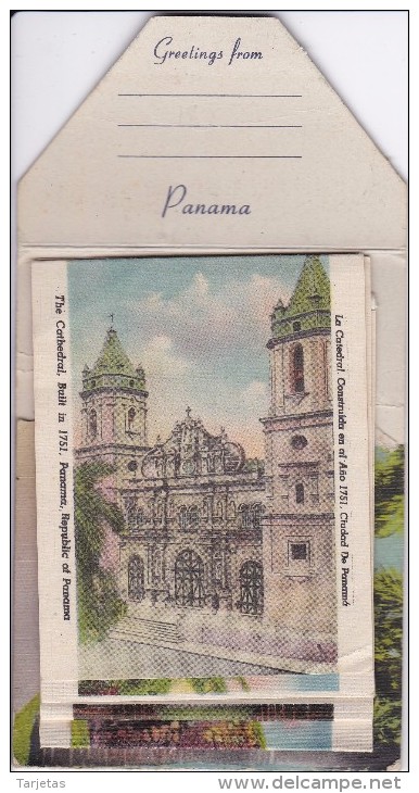 GREETINGS FROM PANAMA - LIBRITO POSTAL CON 18 IMÁGENES DE PANAMA - Panamá