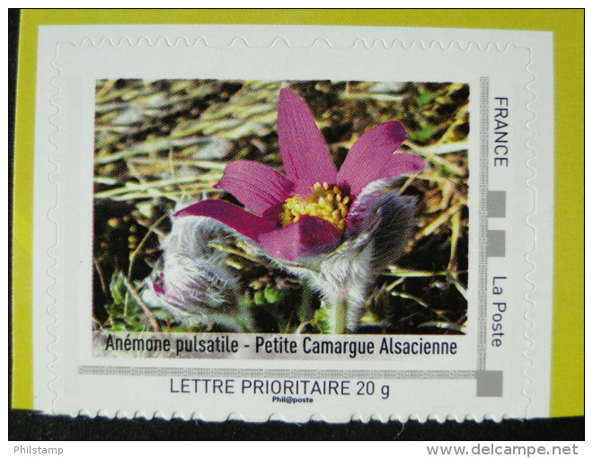 2010_06. Collector Alsace 2010. Anémone Pulsatile. Adhésif. Neuf Bord De Feuille [fleur, Flower] - Collectors