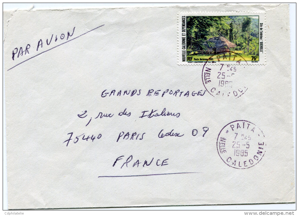 NOUVELLE-CALEDONIE LETTRE PAR AVION DEPART PAITA 25-5-1985 POUR LA FRANCE - Covers & Documents