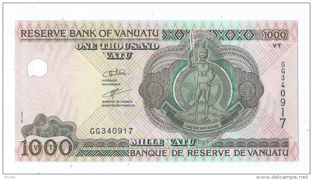 1 Billet De 1000 -  Vanuatu -  (2 Scans)- - Vanuatu