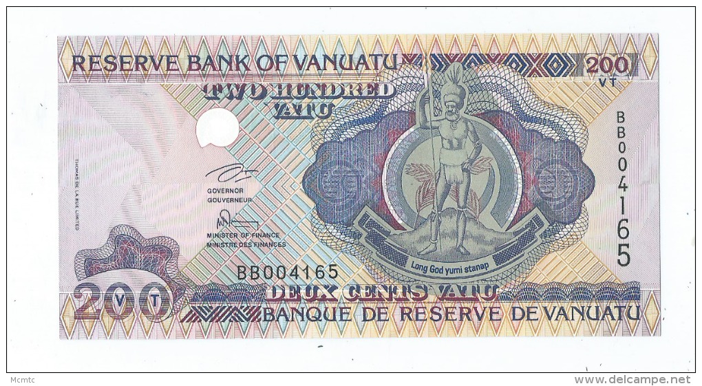 1 Billet De 200 -  Vanuatu -  (2 Scans)- - Vanuatu