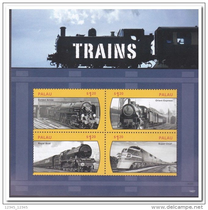 Palau 2014, Postfris MNH, Trains - Palau