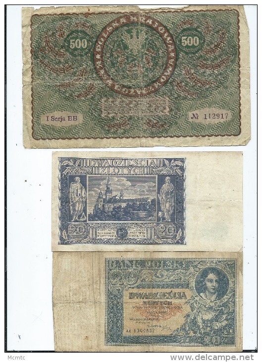 Lot De 10 Billets  Pologne  -  (4 Scans)- - Polonia