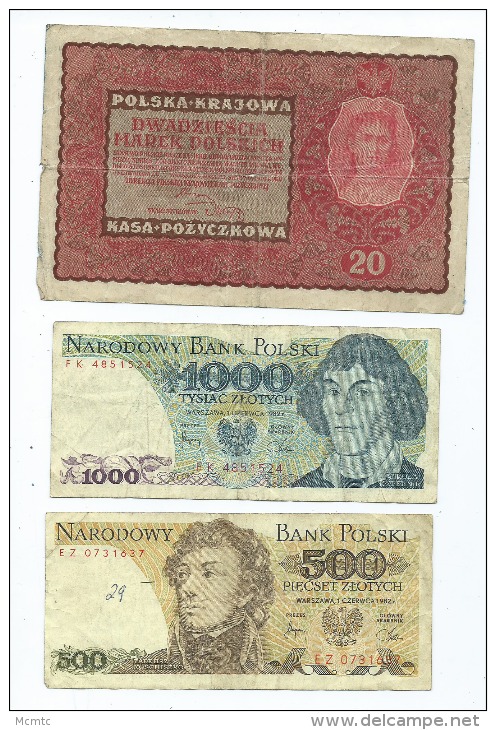 Lot De 10 Billets  Pologne  -  (4 Scans)- - Pologne