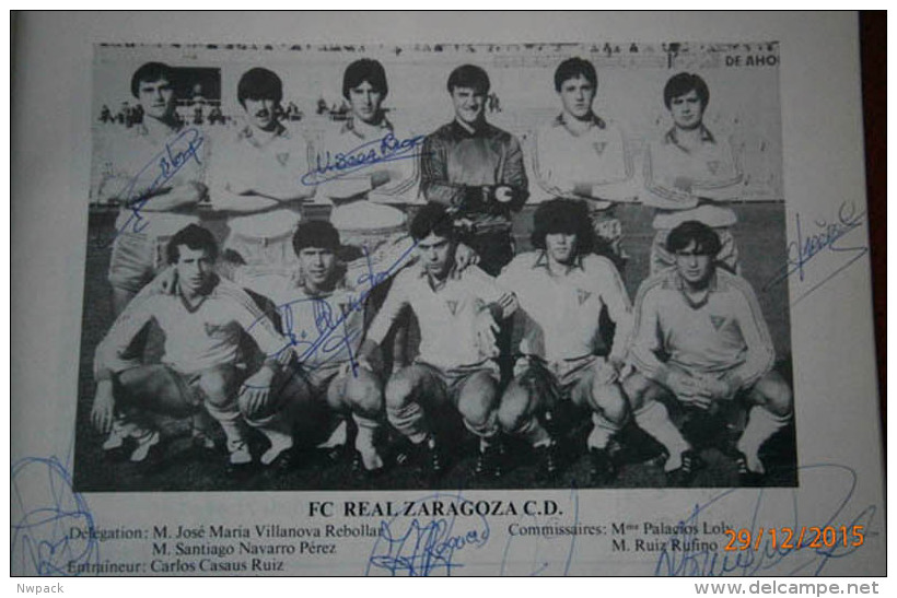 Socer / Football  - Tournoi Espoirs U-20 De Monthey (Switzerland) 1982 - REAL, Zaragoza, FC ARSENAL , Program, Programme - Autógrafos