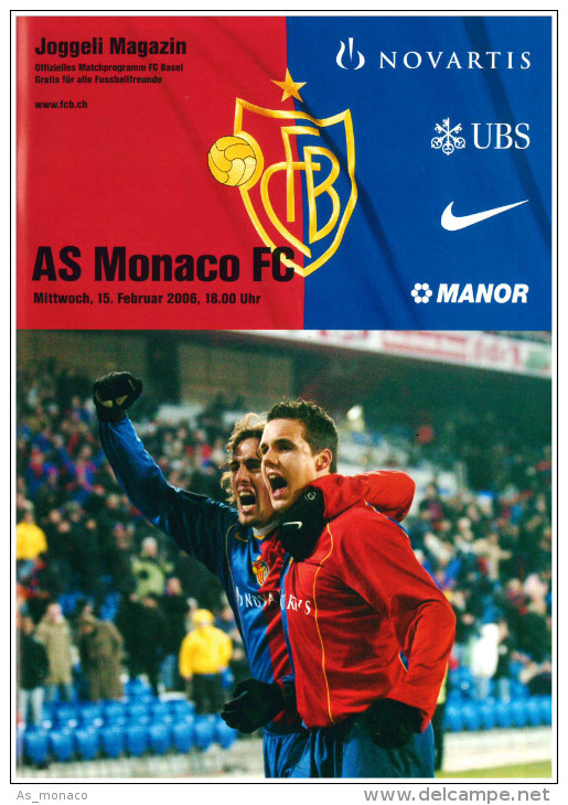 Programme Football 2005 2006 FC Basel C AS Monaco FC Europa League - Libros