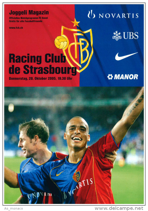 Programme Football 2005 2006 FC Basel C RCS Strasbourg Europa League - Boeken