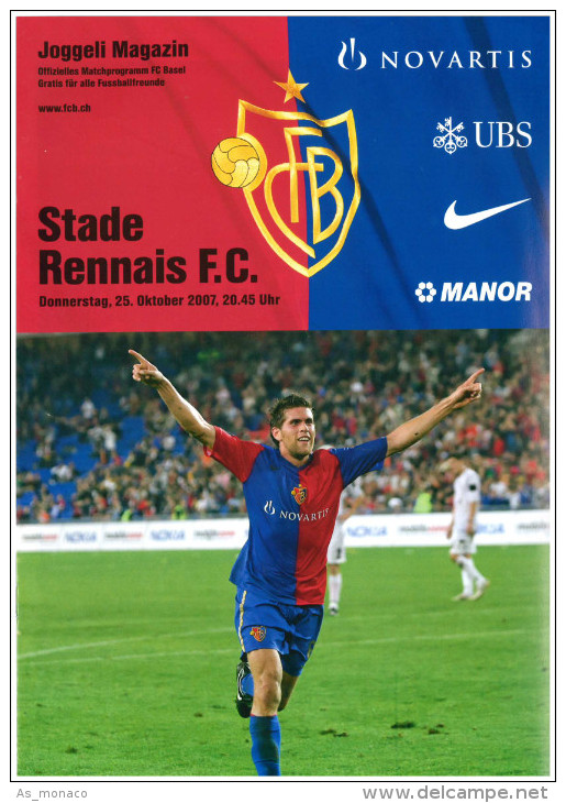 Programme Football 2006 2007 FC Basel C Stade Rennes UEFA Cup - Libros